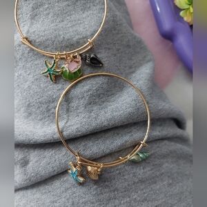 Gold Charm Bracelet with Sea Life Accents